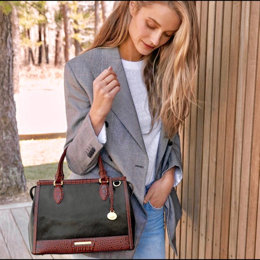 BRAHMIN SCHOONER BLACK QUINCY PURSE 👜